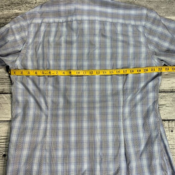 Eton Contemporary Check Button Down Dress Shirt - Picture 10 of 12